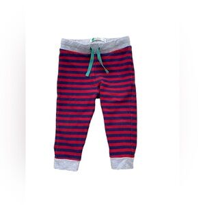 Baby Boden Size 12-18 Months Red and Blue Striped Pull On Joggers Pants